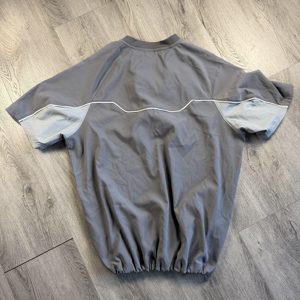 Under Armour Pullover Mens Medium Gray 1/4 Zip Short Sleeve Baseball Cage Shirt - Picture 10 of 12